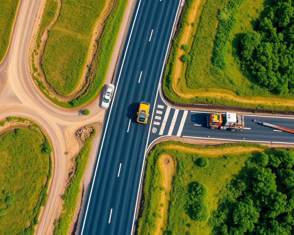 Civil engineering road works